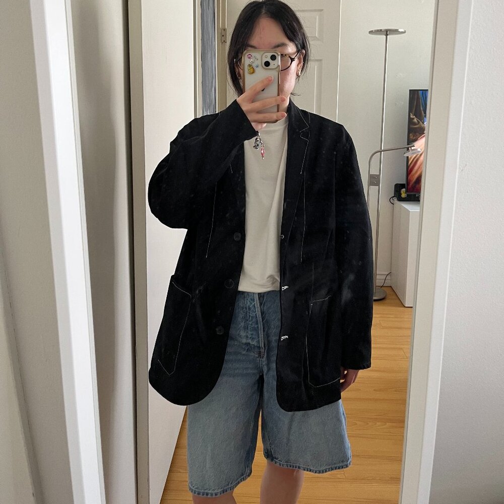 Mod Ref Cotton Contrast Stitch Blazer